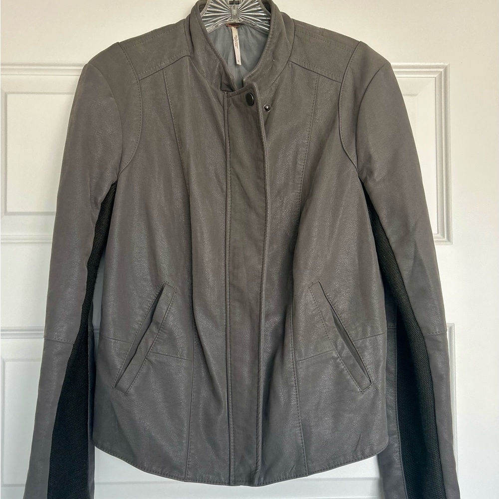 Free People Faux Suede Jacket Size 8